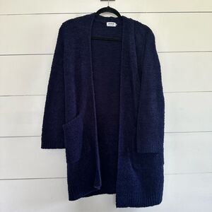 Josie Natori Women’s Extra Small Blue Fuzzy Cardigan